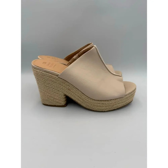 Oasis Society - Platform Beige Espadrille Mule Size 9 - Picture 5 of 8